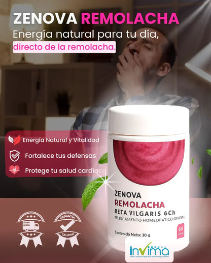 ZENOVA REMOLACHA – Suplemento natural que activa tu circulación y energía